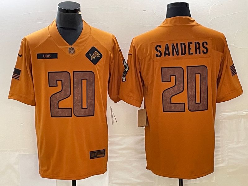 Men Detroit Lions #20 Sanders brown Nike 2023 Salute To Service Limited NFL Jersey->dallas cowboys->NFL Jersey